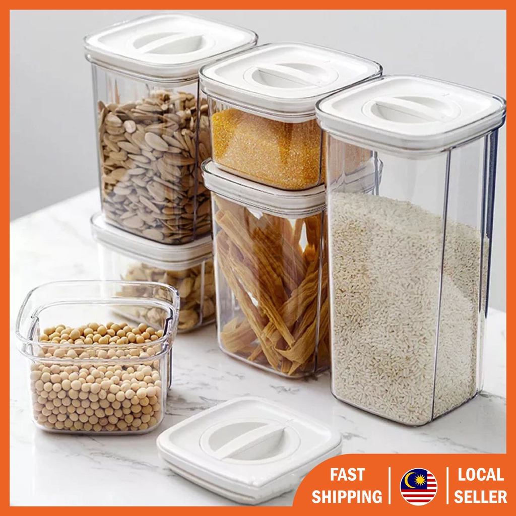 Stackable Airtight Twist Lock Transparent Food Storage Container ...