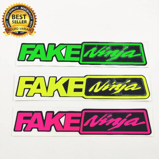 Fake NINJA stacked cutting stickers fakeninja thailand best quality ter ...