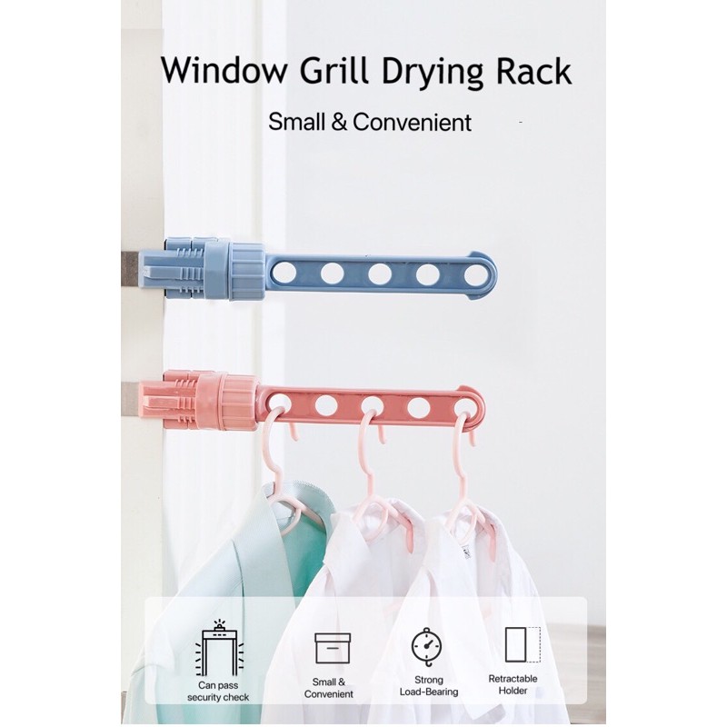[Ready Stock] Window Grilles Drying Clothes Rack Aluminium Window ...
