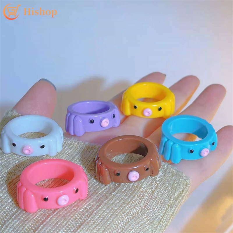 Cute Resin Octopus Rings Colorful Finger Ring for Women Jewelry ...