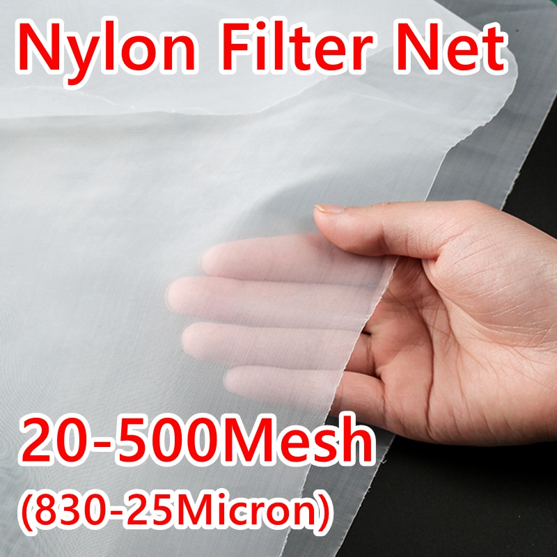 White Nylon Filter Mesh, 100-500 Mesh Food Grade Oil Food Water Filter Net, Woven Net Filter Cloth - 400Mesh 1x2m