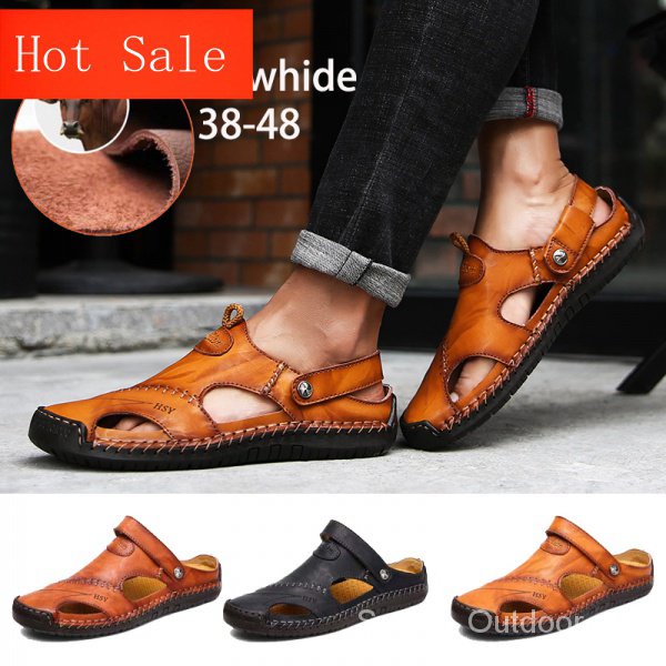 Mens sandals best sale with toe protection