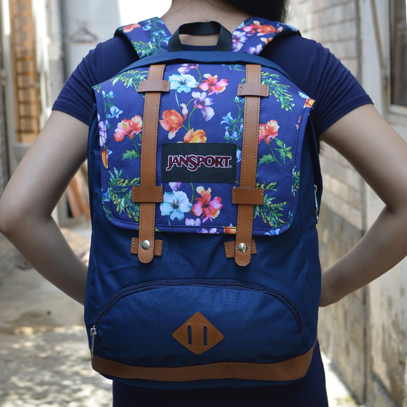 Jansport backpack blue flowers sales