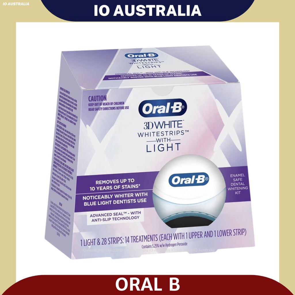 Oral B 3D White Strips Teeth Whitening 14 Treatments + LED Light Kit Shopee Malaysia