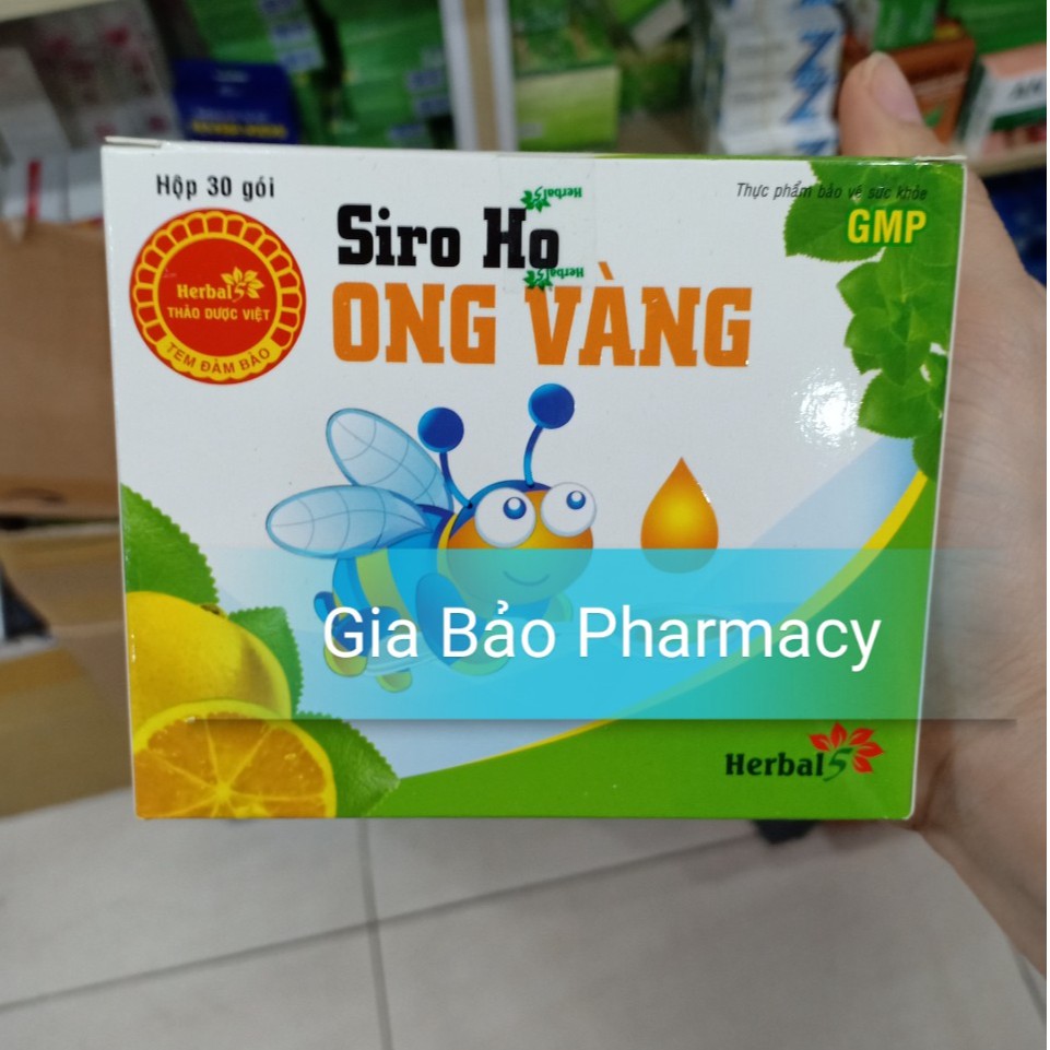 Yellow Bee Cough Syrup Box Of 30 Packs To Help Reduce Coughing And