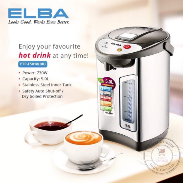 Elba 5.0 Liter Hot Water Water Dispenser/Thermo Pot / Thermos ETPF5018