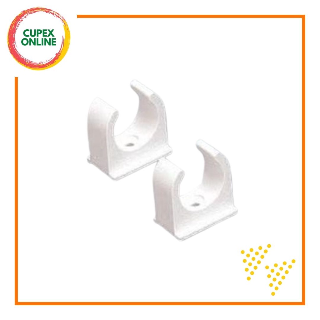 PVCLINK Spring Clip Saddle U Clip 20mm/25mm Orange/White (cupex ...