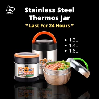 BIGSPOON 2-Layer Keep Warm Lunch Box Thermos Lunch Container Insulated Food  Flask Bekas Makanan Tahan