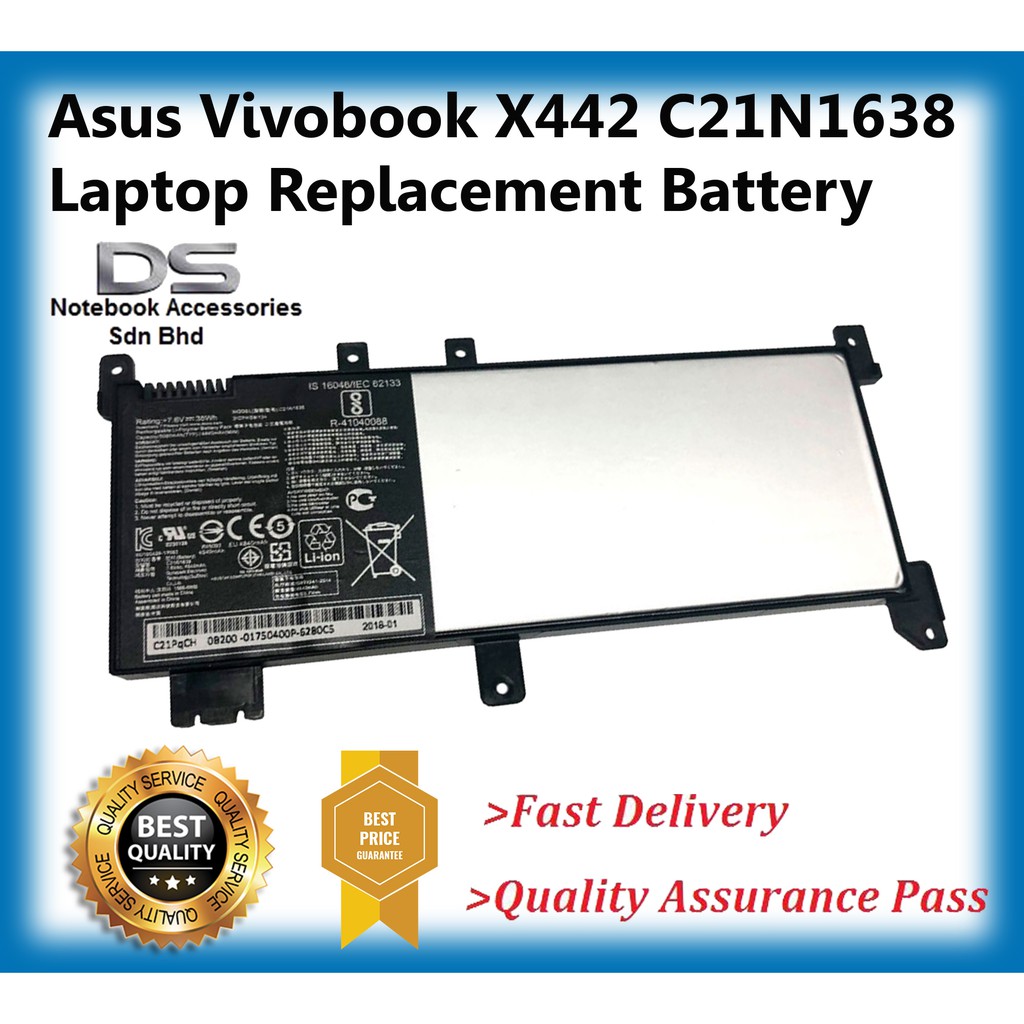 Asus Vivobook 14 X442u X442ua X442uf X442un X442uq X442ur A480u F442u F442ur C21n1638 0b200 1665