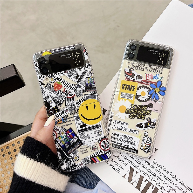 Samsung Galaxy Z Flip 3 Case Cute Cartoon GD Smiley Phone Cases For ...