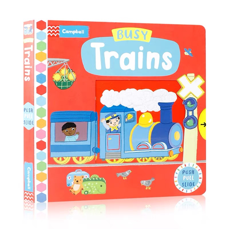 [READY STOCK!! 💯AUTHENTIC] Busy Trains by Campbell Busy Book for Baby ...