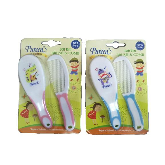 Pureen Soft Rim Printed Brush & Comb | Shopee Malaysia