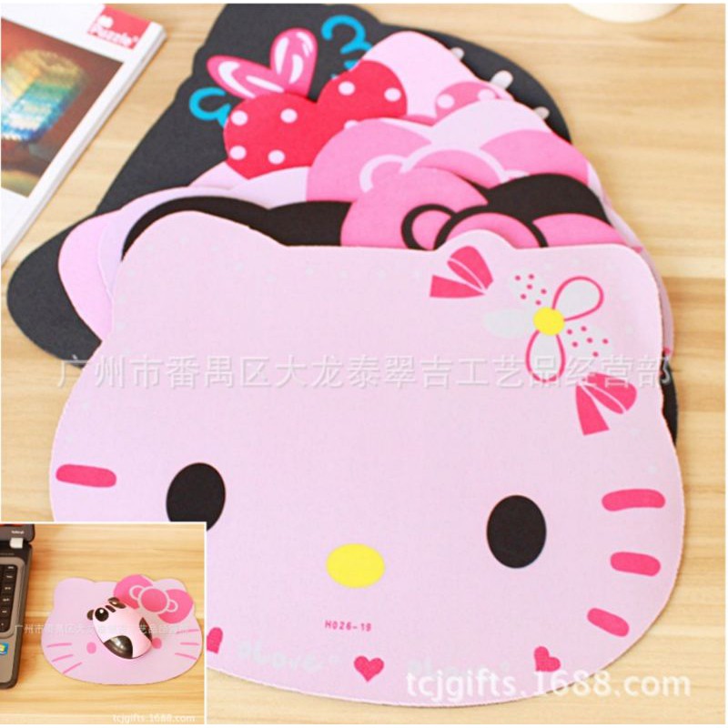 Ready Stock💞Hello Kitty mouse pad computer Peripheral cute cartoon mouse pad卡通鼠标垫可爱女生硅胶游戏电脑标垫