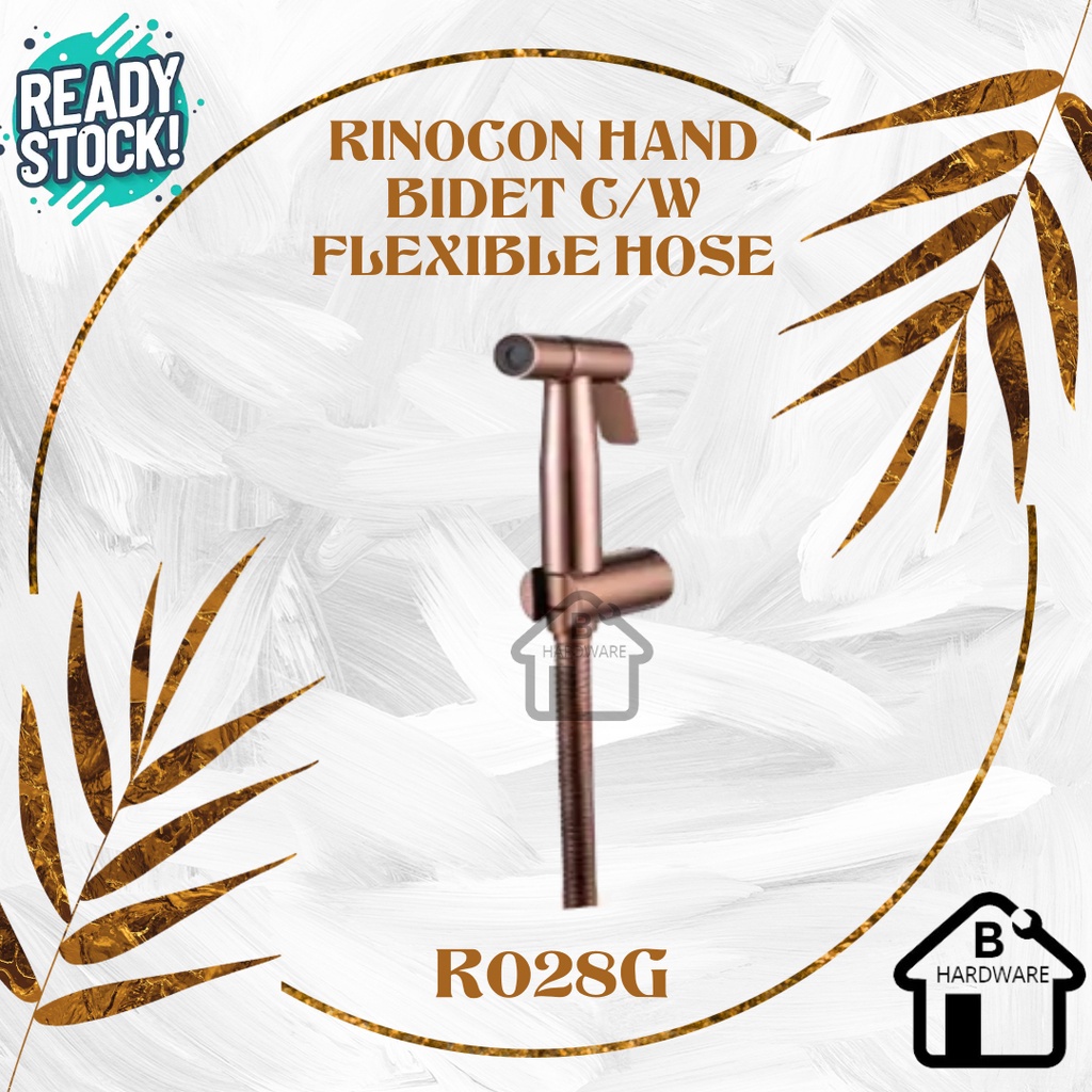 RINOCON R028RG Hand Bidet c/w Flexible Hose (Rose Gold) | Shopee Malaysia