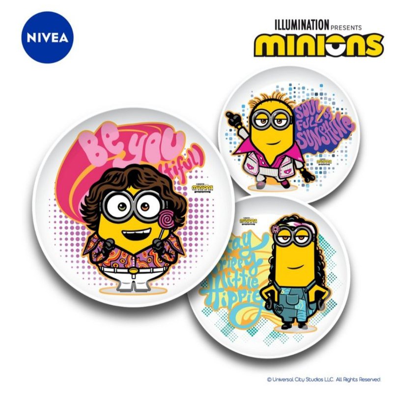 Kanahei Bowl & Spoon Set/Minion Plate/Hello Kitty Ceramic Set/Glass