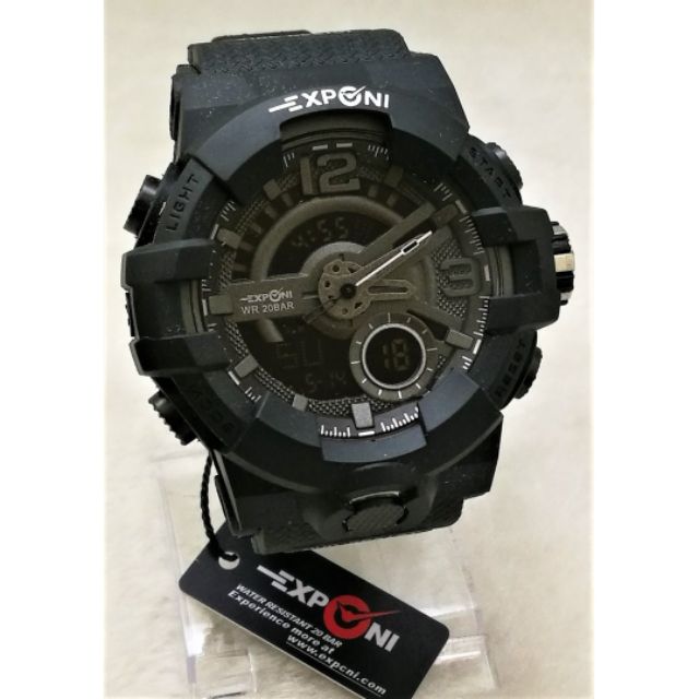 JAM TANGAN EXPONI ORIGINAL (All Black) | Shopee Malaysia