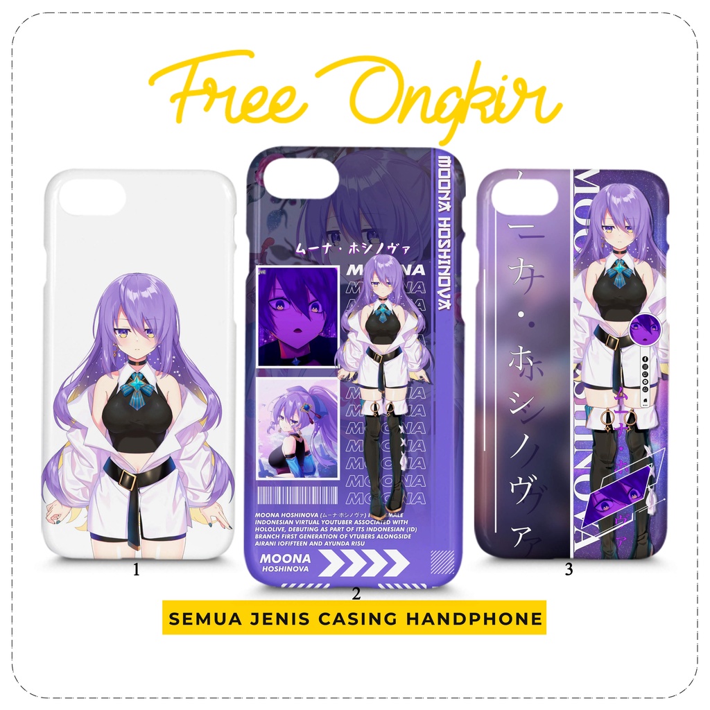 Case Hololive ID Moona Hoshinova Custom Casing HP All Type | Shopee ...