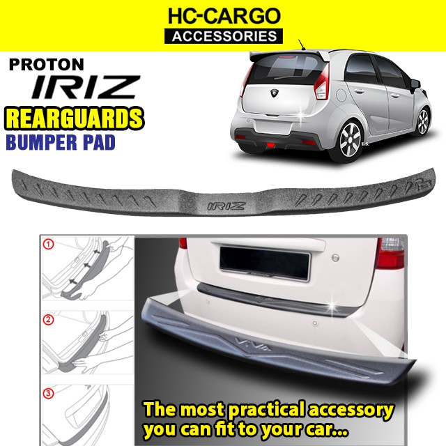 Perodua Iriz Rear Bumper Guard (BLACK) BUMPER PAD PROTECTOR | Shopee ...