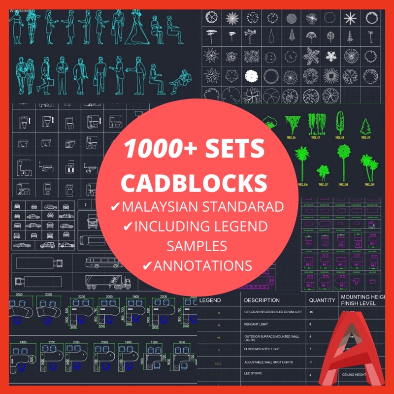 [Autocad] 1000+ Cadblocks Malaysian Standard/ Autocad Block/ Cad block