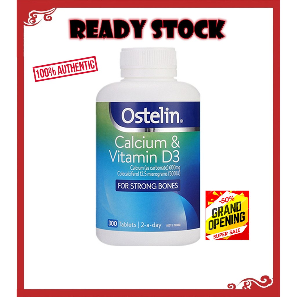 Ostelin Calcium & Vitamin D3 300 Tablets Exclusive Size (Made in