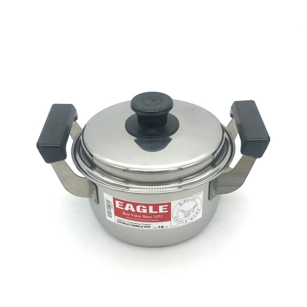 Eagle Stainless Steel Double Handle Pot/Queen Pot/King Pot (16/18/20/22 ...