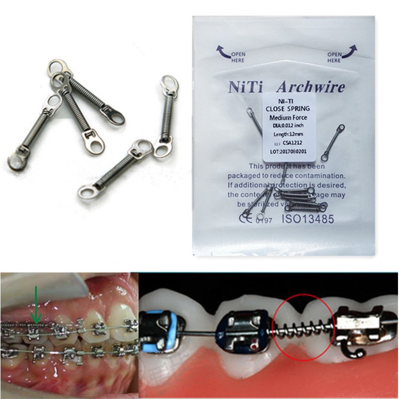 10PCs/Pack Dental Orthodontic Niti Closed Coil Oral Spring Arch Wires 6