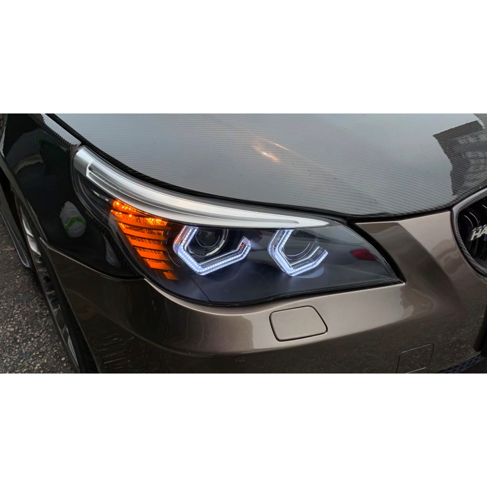 lejesoldat Sygdom Sway BMW E60 Head Lamp Convert Full LED Hexagon Angel Eyes | Shopee Malaysia