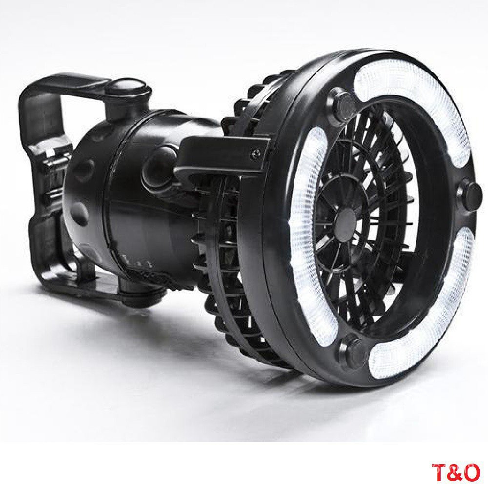 2 in 1 Portable LED Camping Lantern with Ceiling Fan 18 LED Flashlight Ceiling Fan for Outdoor