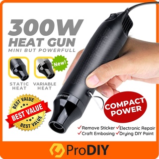 PRODIY HA-300 / D2-300 300W Mini Heat Gun Blower Air Heat Gun Hot Air  Shrink Gun Sticker Remover LCD Repair Pemanas | Shopee Malaysia