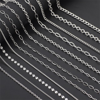 TINGN Silver Chain for Men 2.5mm 18 Inch Stainless Steel Silver Thin Twist  Rope Chain Necklace for Men Women 