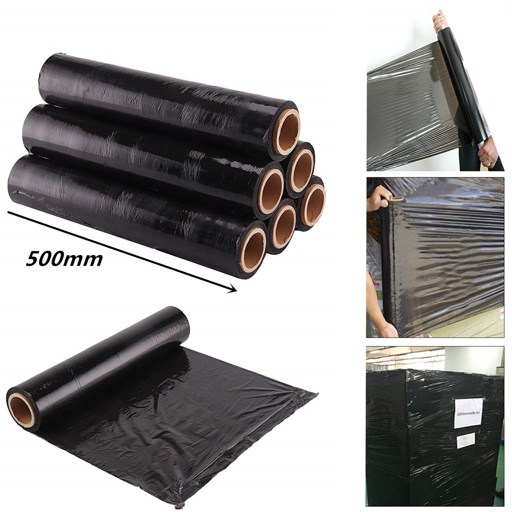Stretch Film Black Colour Waterproof Wrapper Wrapping Wrap Packing ...