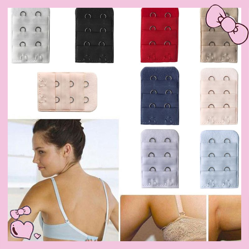 ♡♡ Women Bra Strap Extender 3 Rows 2 Hooks Spacing Clasp Brassiere Sewing  Tools