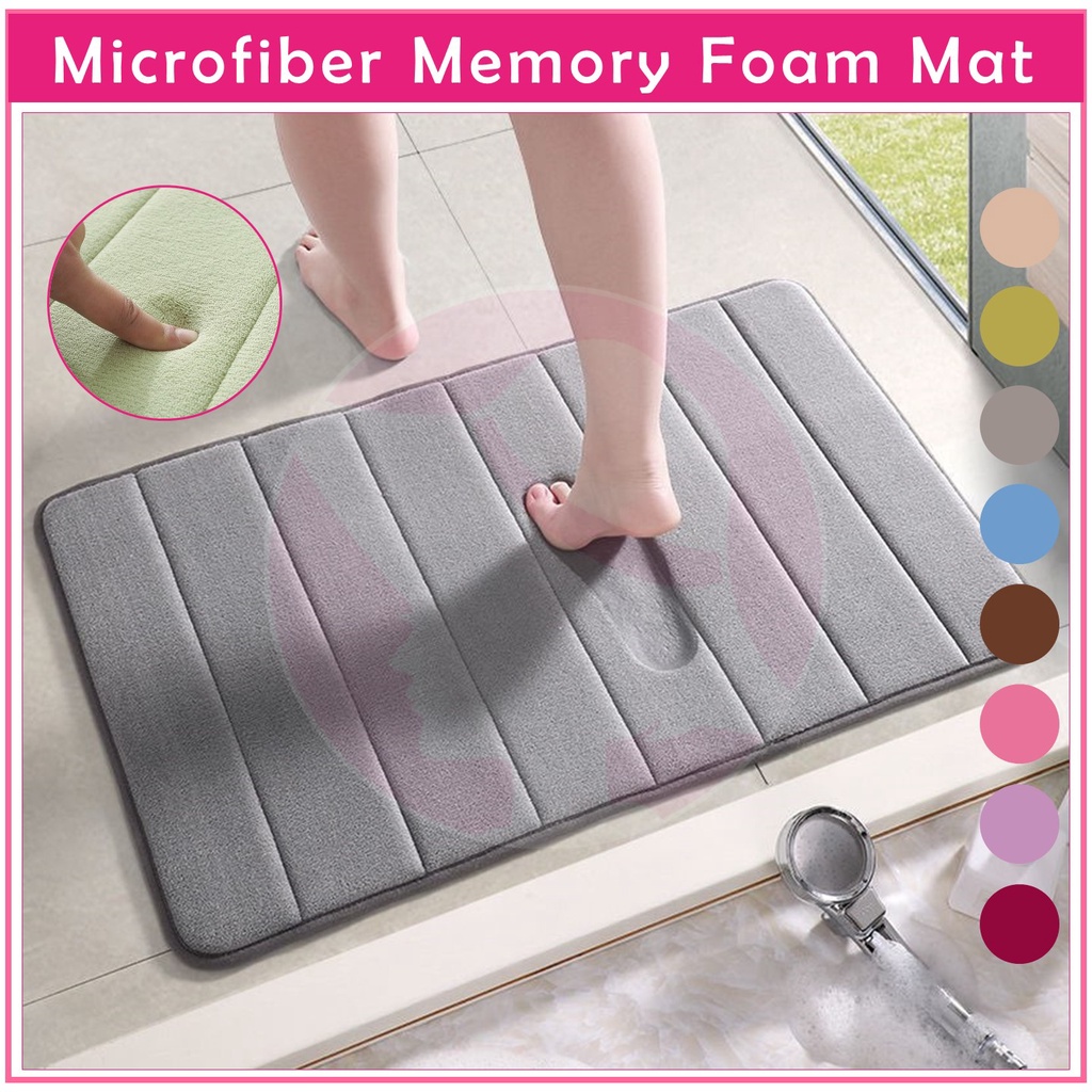 Bath Floor Mats Carpets 40*60cm Water Absorption Rug Shaggy Memory Foam ...