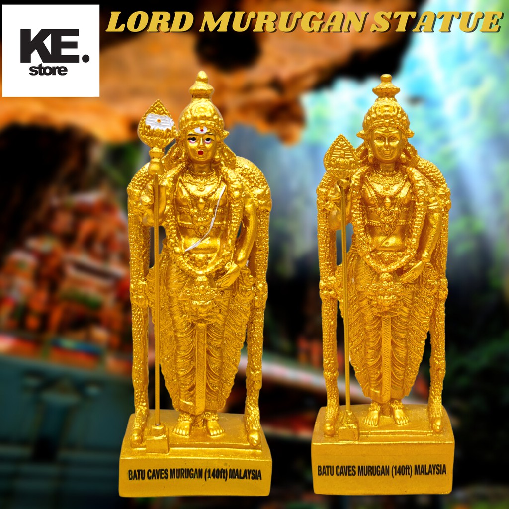 GOLDEN MURUGAN STATUE SUITABLE FOR HOME DECOR/ PRAYER/ Shopee Malaysia
