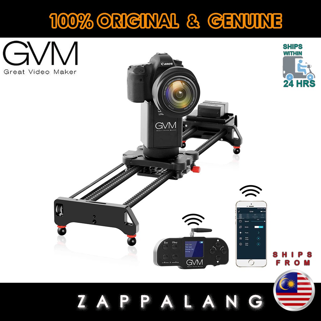 GVM 2D 2Axis Wireless Carbon Fiber Motorized Slider with Bluetooth