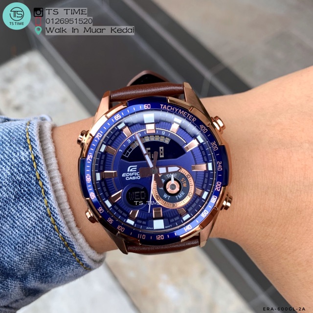 glæde Drivkraft Medalje Casio EDIFICE Analog-Digital Blue Dial Men's Watch ERA-600GL-2 / ERA-600GL-2A  | Shopee Malaysia