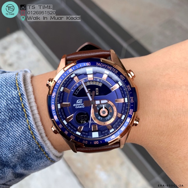 Casio EDIFICE Analog-Digital Blue Dial ERA-600GL-2 ERA-600GL-2A | Shopee