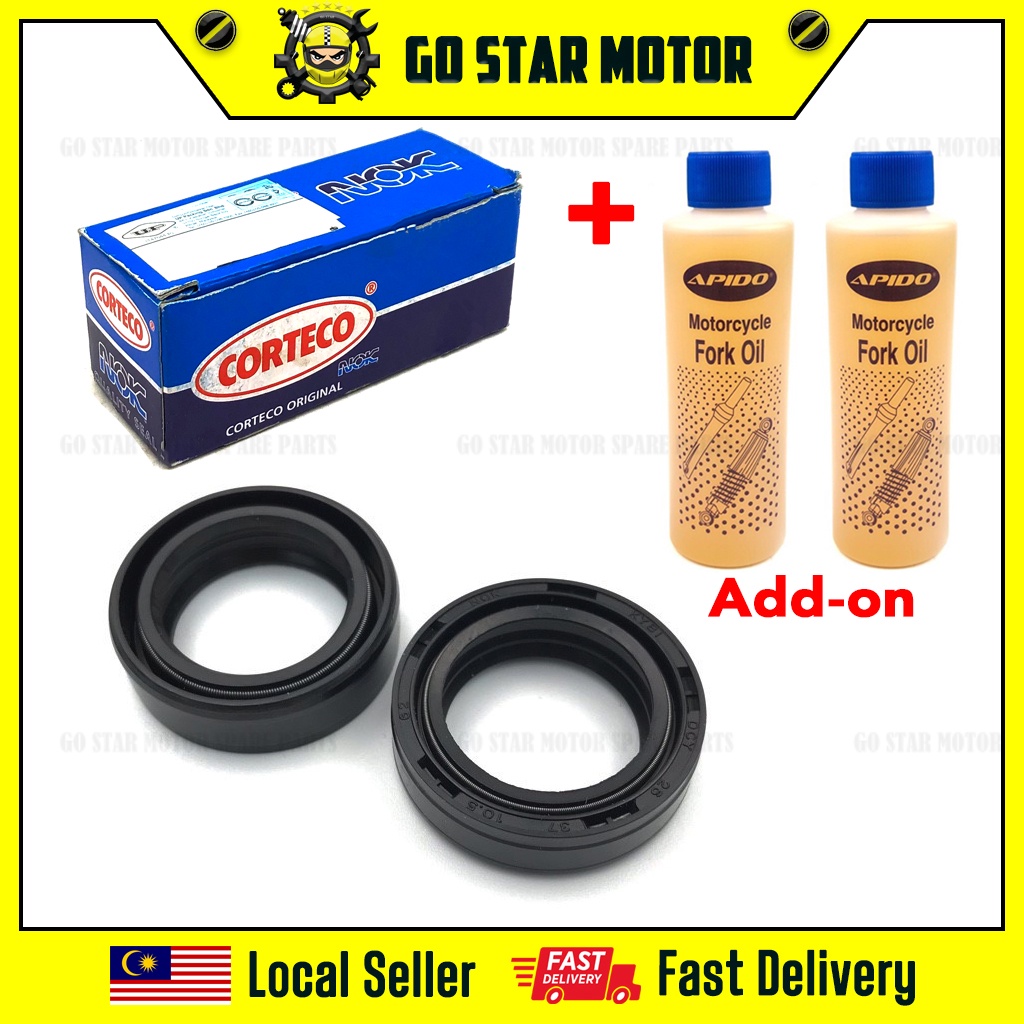 NOK FORK OIL SEAL + MINYAK FORK OIL 170ML EX5 WAVE125 DREAM LC135 Y15
