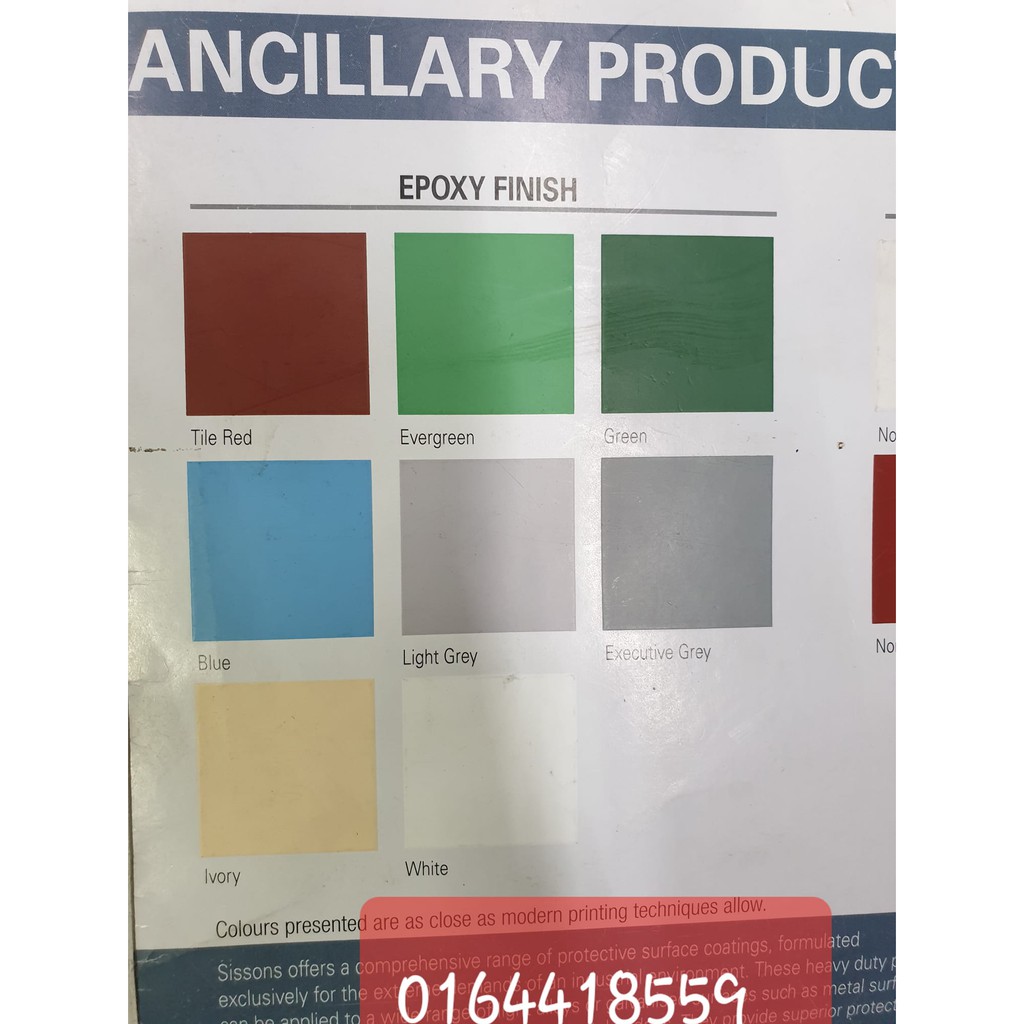 5 Liter SISSONS Epoxy Floor Paint 4 Liter + 1 Liter = 5L FLOOR COATINGS