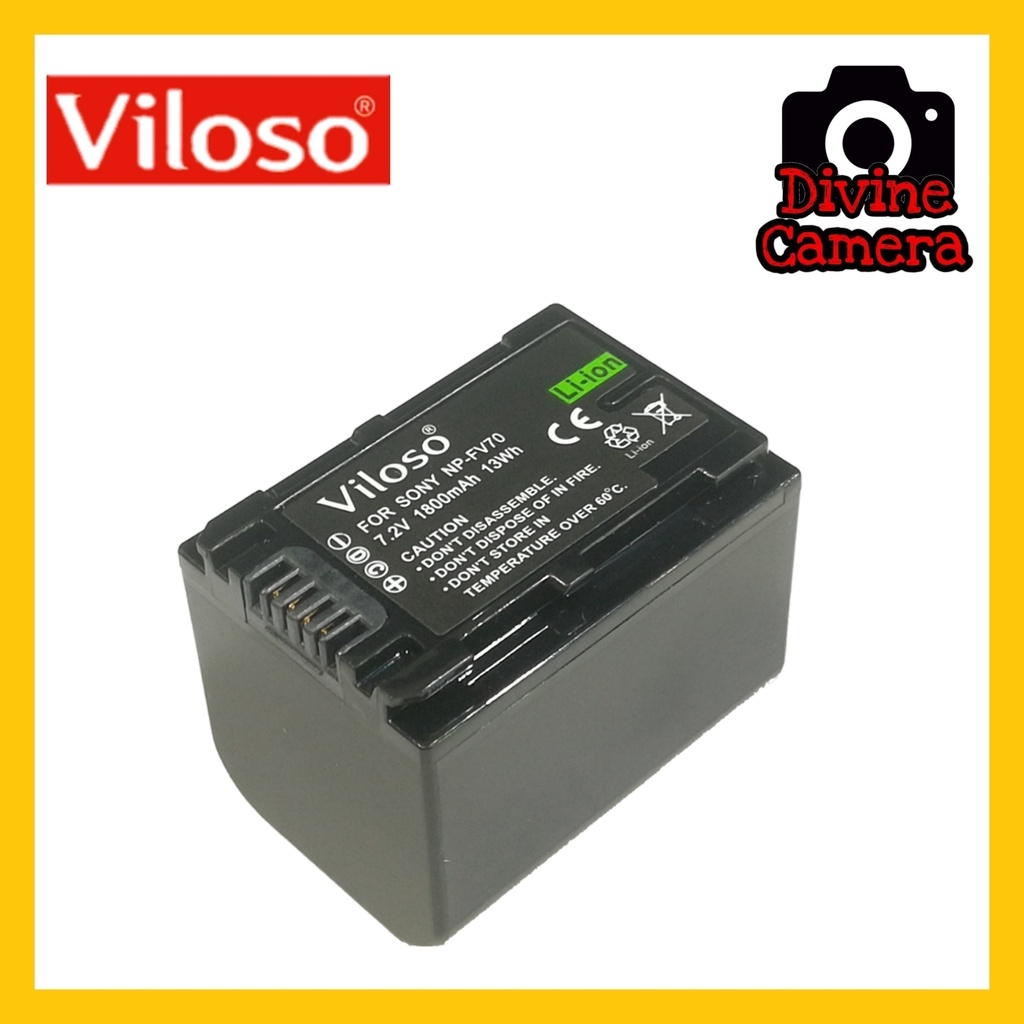 Viloso NP-FV70 FV70 Lithium-Ion Battery Pack for Sony Camcorder 1800mAh ...
