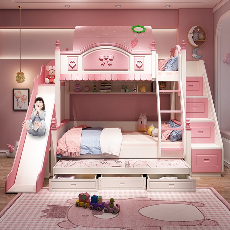 Double deck bed for hot sale girls