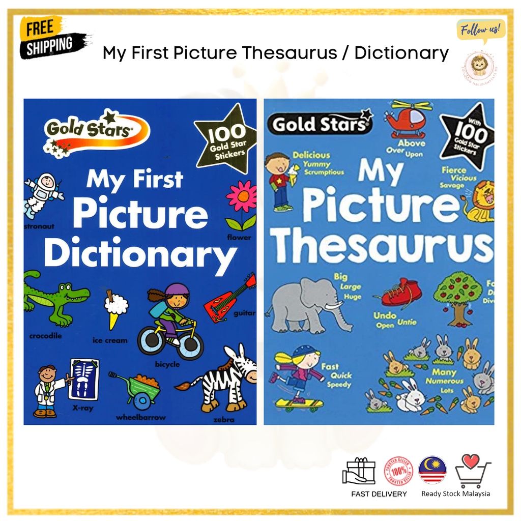 LionMeow Gold Stars My First Picture Thesaurus / Dictionary