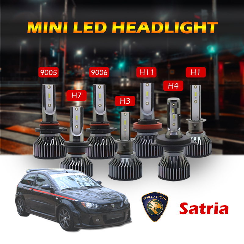 [PROTON] Satria/Ertiga/Exora/Gen2 2PCS Mini Type Car LED Headlight Bulb