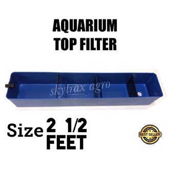 (Free White Wool) Blue Top Filter Box for Aquarium 27