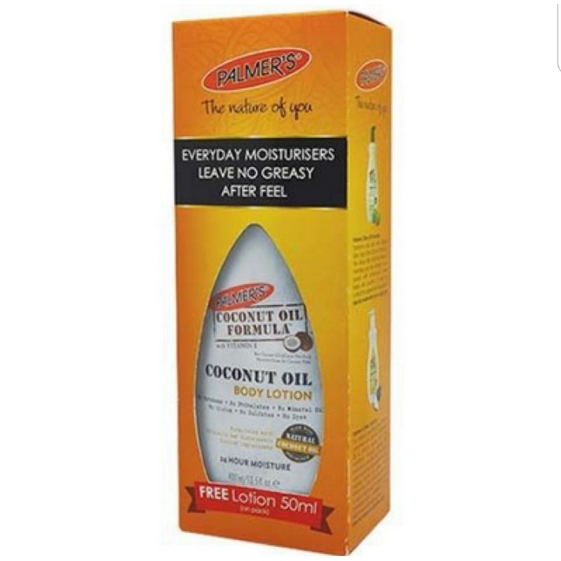 Palmer's coconut oil body lotion 400ml free 50ml Shopee Malaysia