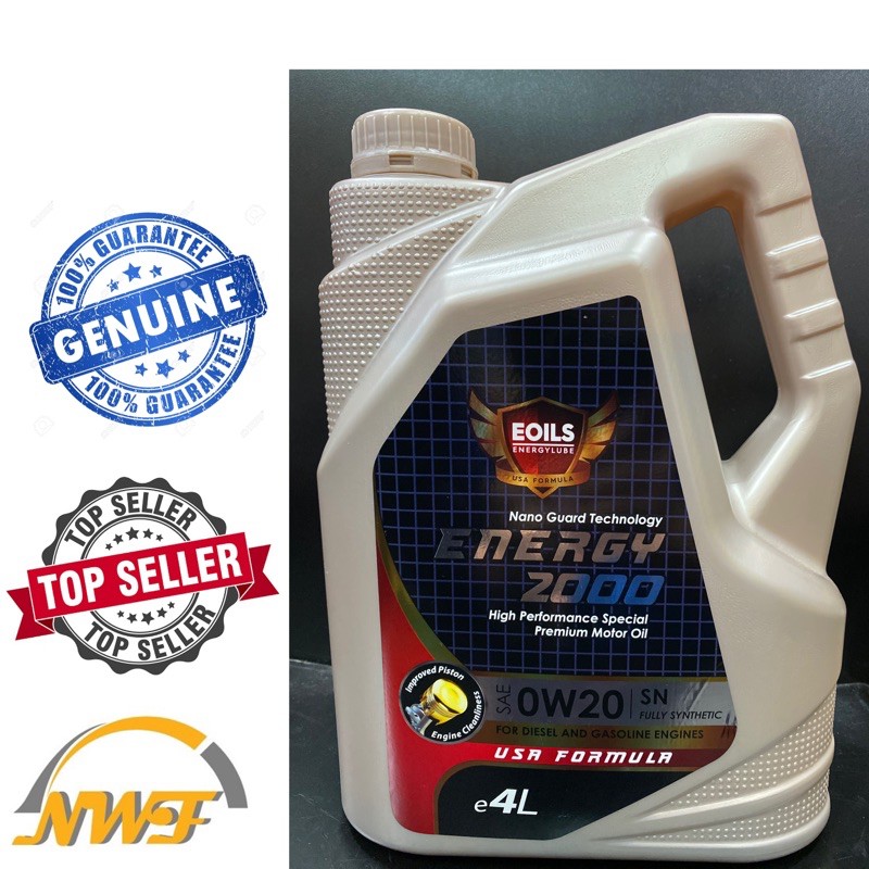 EOILS FULLY SYNTHETIC 0W20 ENGINE OIL (4liter) | Shopee Malaysia