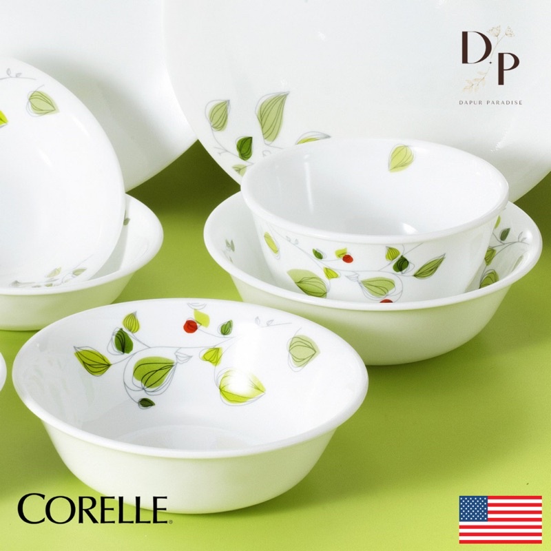 Corelle Green Breeze Loose Item (Noodle Bowl 900ml, Pasta Bowl