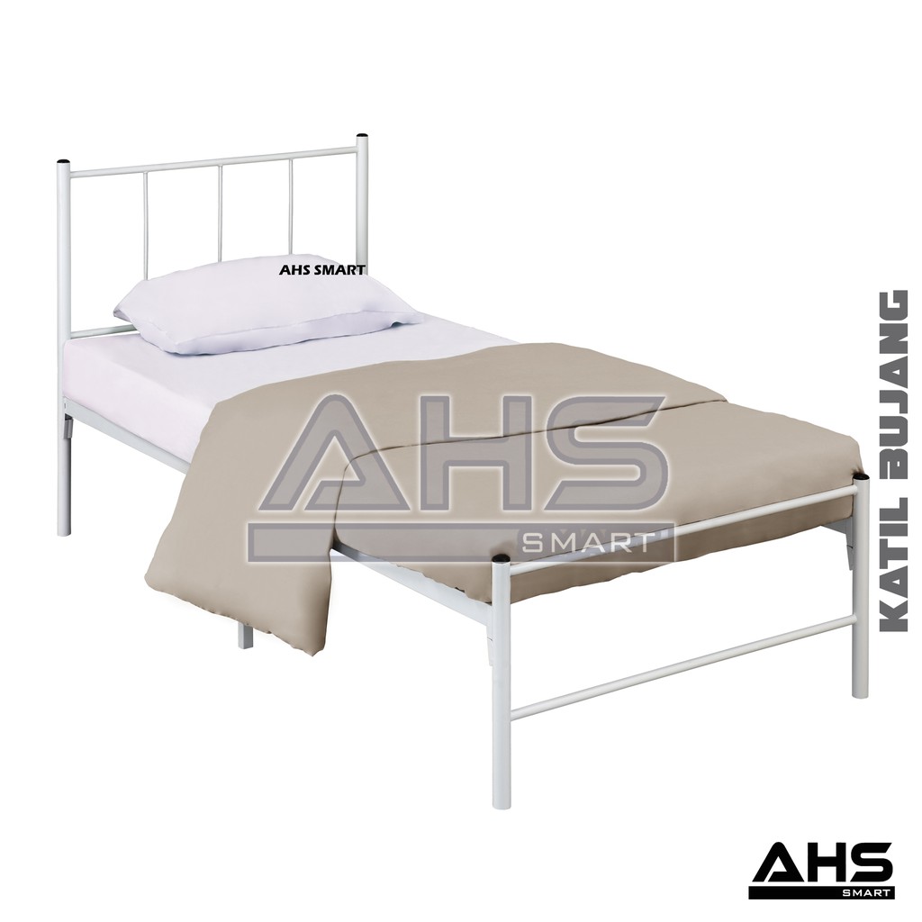 Powder Coat Metal Single Bed AHS SB7 & SB8 - Katil Besi / Katil Bujang ...