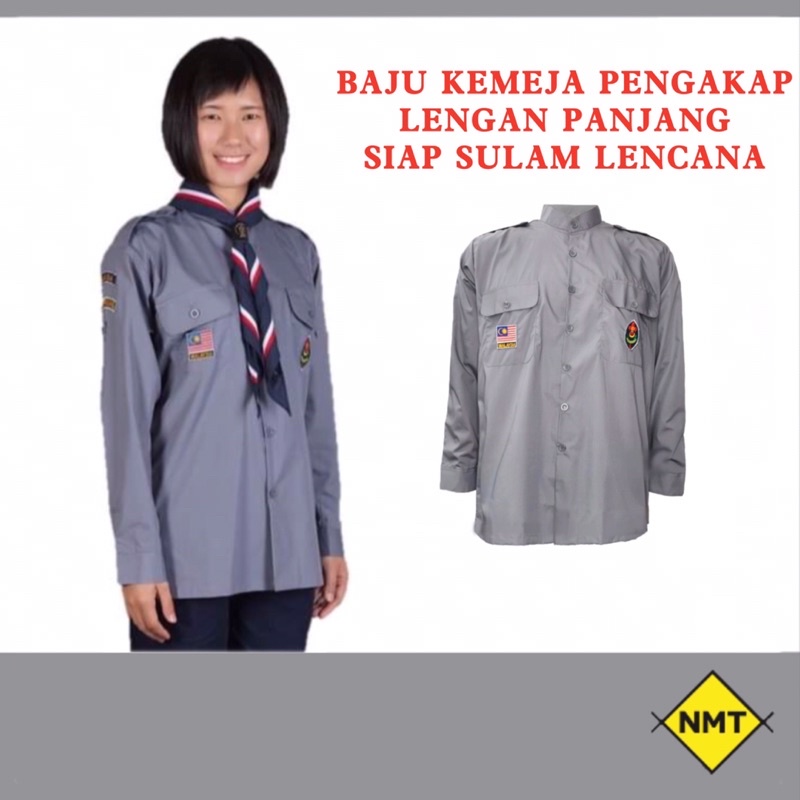 BAJU KEMEJA PENGAKAP LENGAN PANJANG/SESUAI SEKOLAH RENDAH DAN MENENGAH ...