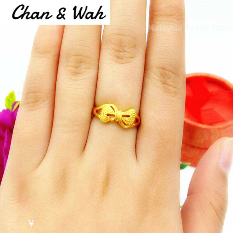 Gold 916 Original Malaysia Ring for Women Korean Style Adjustable